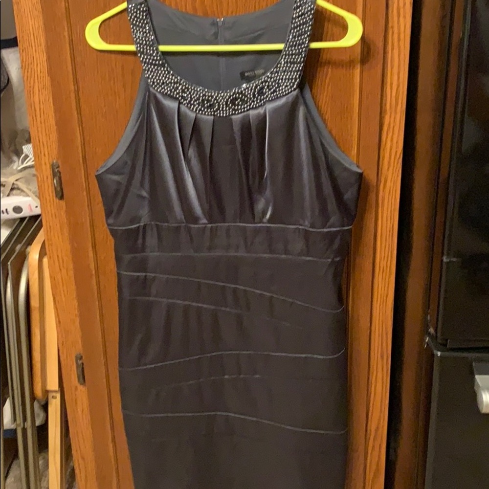 Gray Beaded Bisou Bisou Dress